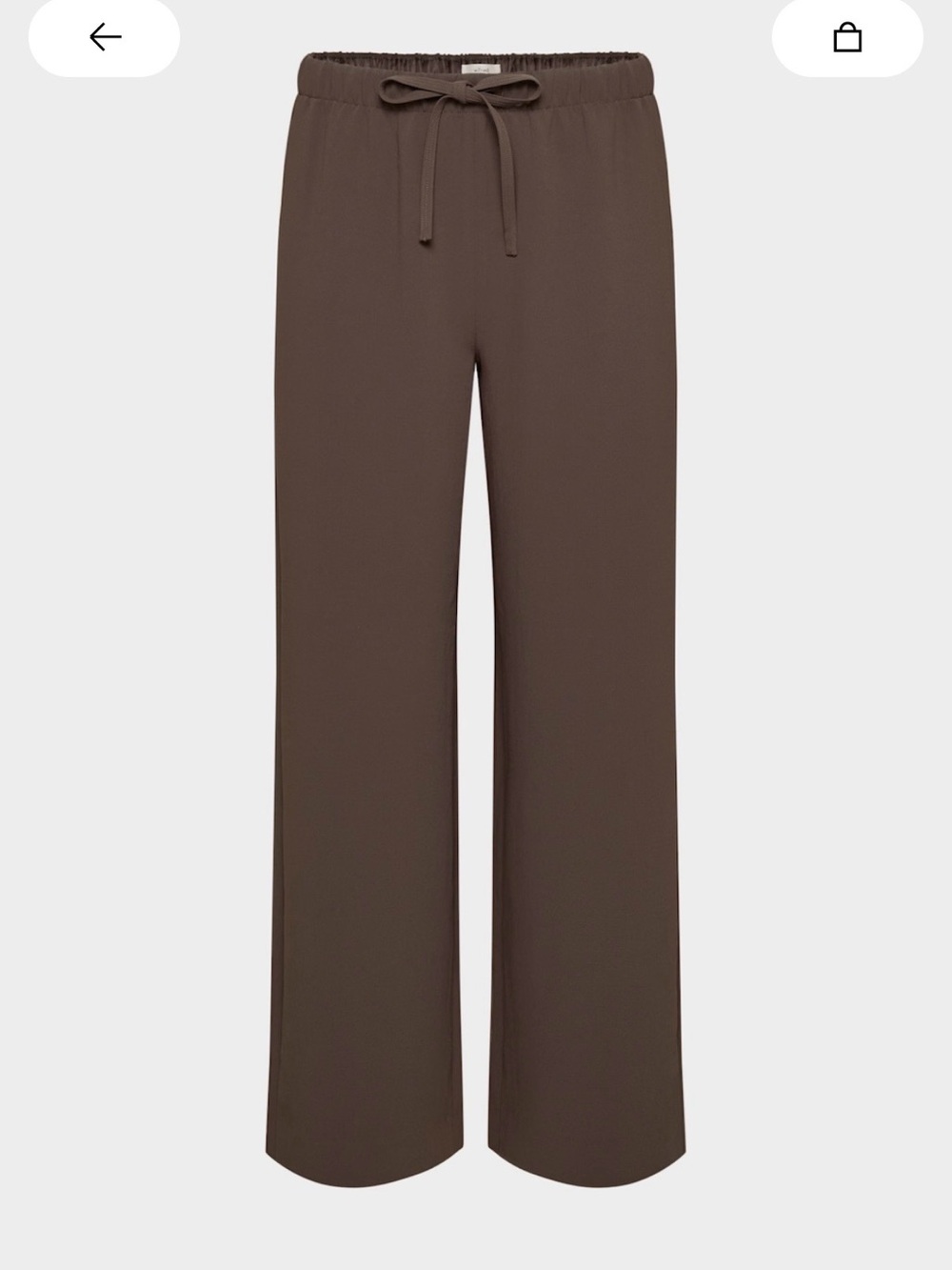 Aritzia The Lodge Pant - Crepette in Rich Mocha Brown